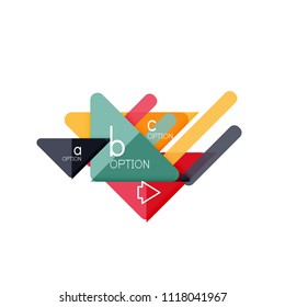 Triangle data visualization design, option infographic layout. Vector illustration