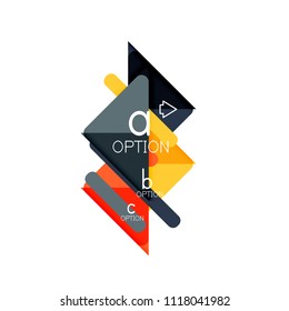 Triangle data visualization design, option infographic layout. Vector illustration
