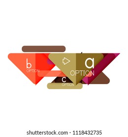 Triangle data visualization design, option infographic layout. Vector illustration