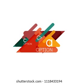 Triangle data visualization design, option infographic layout. Vector illustration