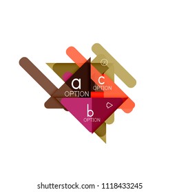 Triangle data visualization design, option infographic layout. Vector illustration