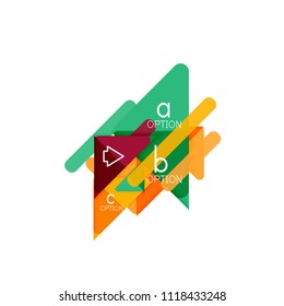 Triangle data visualization design, option infographic layout. Vector illustration
