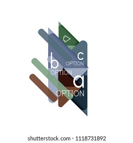 Triangle data visualization design, option infographic layout. Vector illustration