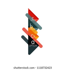 Triangle data visualization design, option infographic layout. Vector illustration