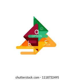 Triangle data visualization design, option infographic layout. Vector illustration