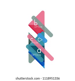 Triangle data visualization design, option infographic layout. Vector illustration