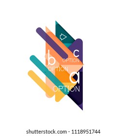 Triangle data visualization design, option infographic layout. Vector illustration