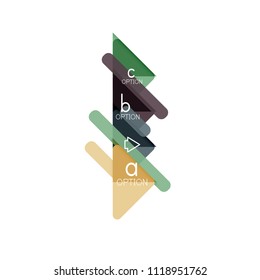 Triangle data visualization design, option infographic layout. Vector illustration