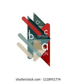 Triangle data visualization design, option infographic layout. Vector illustration