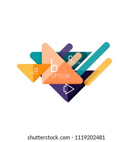 Triangle data visualization design, option infographic layout. Vector illustration