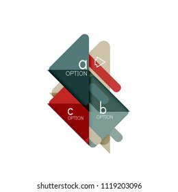 Triangle data visualization design, option infographic layout. Vector illustration