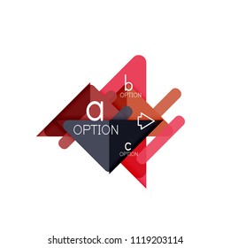 Triangle data visualization design, option infographic layout. Vector illustration