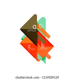 Triangle data visualization design, option infographic layout. Vector illustration