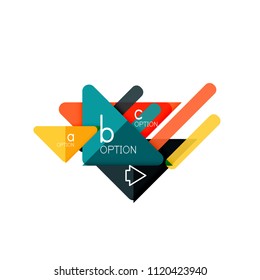 Triangle data visualization design, option infographic layout. Vector illustration
