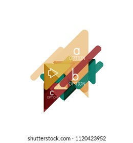 Triangle data visualization design, option infographic layout. Vector illustration