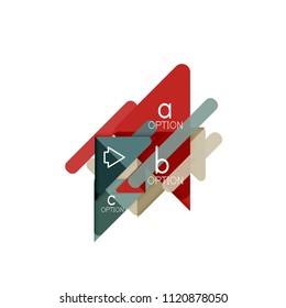 Triangle data visualization design, option infographic layout. Vector illustration