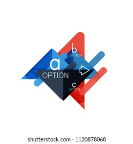 Triangle data visualization design, option infographic layout. Vector illustration