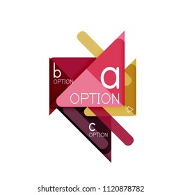 Triangle data visualization design, option infographic layout. Vector illustration