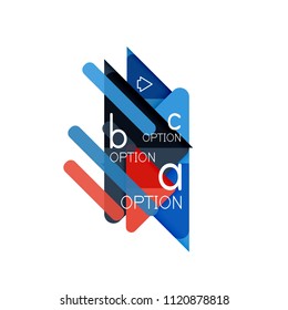Triangle data visualization design, option infographic layout. Vector illustration