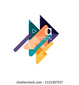 Triangle data visualization design, option infographic layout. Vector illustration