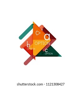 Triangle data visualization design, option infographic layout. Vector illustration