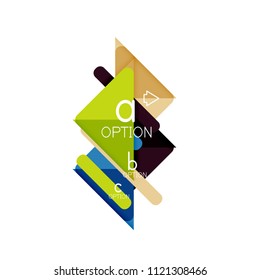 Triangle data visualization design, option infographic layout. Vector illustration
