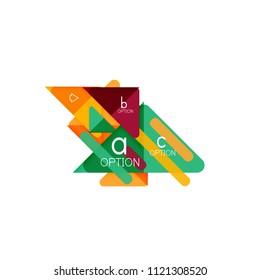 Triangle data visualization design, option infographic layout. Vector illustration