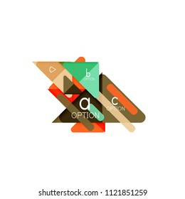 Triangle data visualization design, option infographic layout. Vector illustration