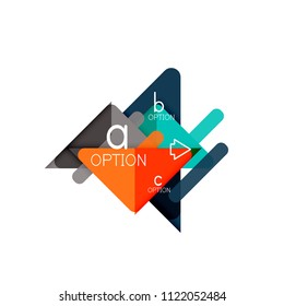 Triangle data visualization design, option infographic layout. Vector illustration