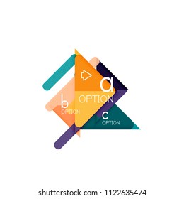 Triangle data visualization design, option infographic layout. Vector illustration