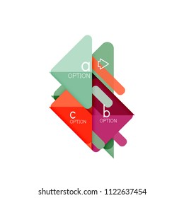 Triangle data visualization design, option infographic layout. Vector illustration