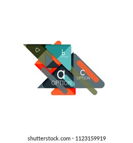 Triangle data visualization design, option infographic layout. Vector illustration