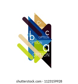 Triangle data visualization design, option infographic layout. Vector illustration