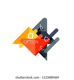 Triangle data visualization design, option infographic layout. Vector illustration