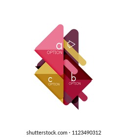 Triangle data visualization design, option infographic layout. Vector illustration