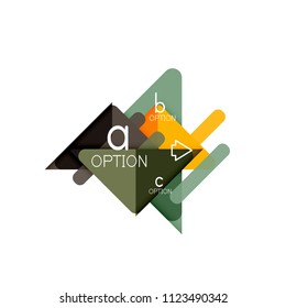 Triangle data visualization design, option infographic layout. Vector illustration