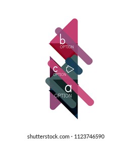 Triangle data visualization design, option infographic layout. Vector illustration