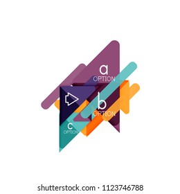 Triangle data visualization design, option infographic layout. Vector illustration