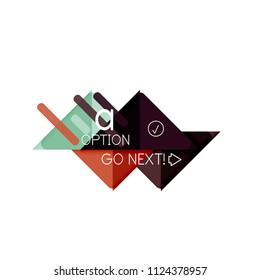 Triangle data visualization design, option infographic layout. Vector illustration