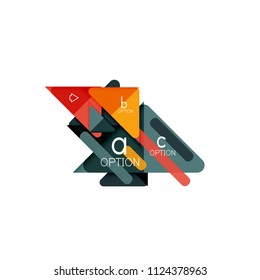 Triangle data visualization design, option infographic layout. Vector illustration