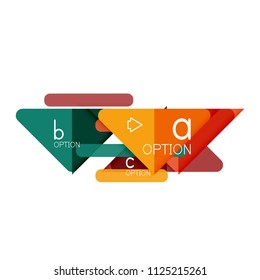 Triangle data visualization design, option infographic layout. Vector illustration