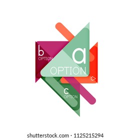 Triangle data visualization design, option infographic layout. Vector illustration