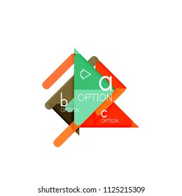 Triangle data visualization design, option infographic layout. Vector illustration