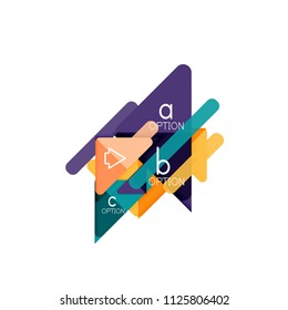 Triangle data visualization design, option infographic layout. Vector illustration
