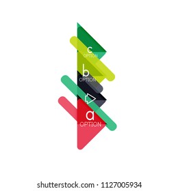 Triangle data visualization design, option infographic layout. Vector illustration