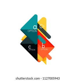 Triangle data visualization design, option infographic layout. Vector illustration