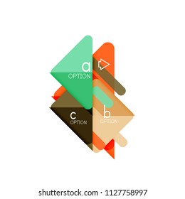 Triangle data visualization design, option infographic layout. Vector illustration