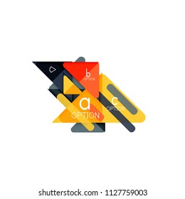 Triangle data visualization design, option infographic layout. Vector illustration