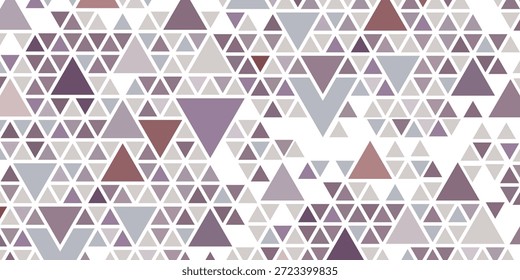 Triângulo de fundo de arte decorativa. Ilustração vetorial abstrata em mosaico em arco-íris poligonal. Padrão simples triangular. Modelo de design geométrico para cartaz, banner, cartão.