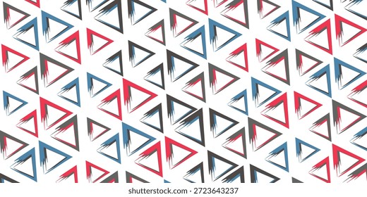 Triângulo de fundo de arte decorativa. Ilustração vetorial abstrata em mosaico em arco-íris poligonal. Padrão simples triangular. Modelo de design geométrico para cartaz, banner, cartão.